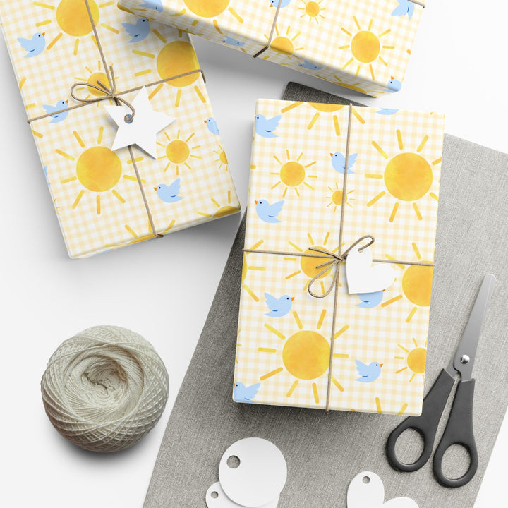 Sunshine & Gingham Wrapping Paper