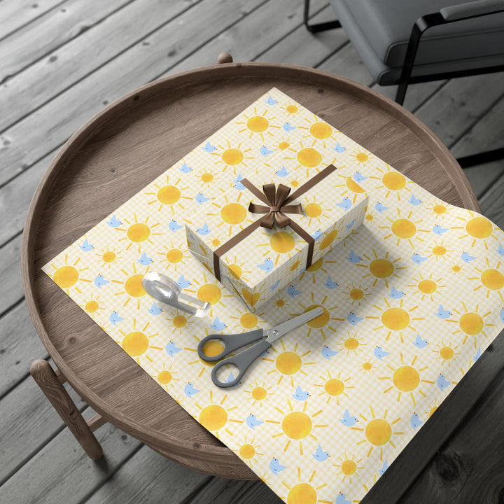 Sunshine & Gingham Wrapping Paper