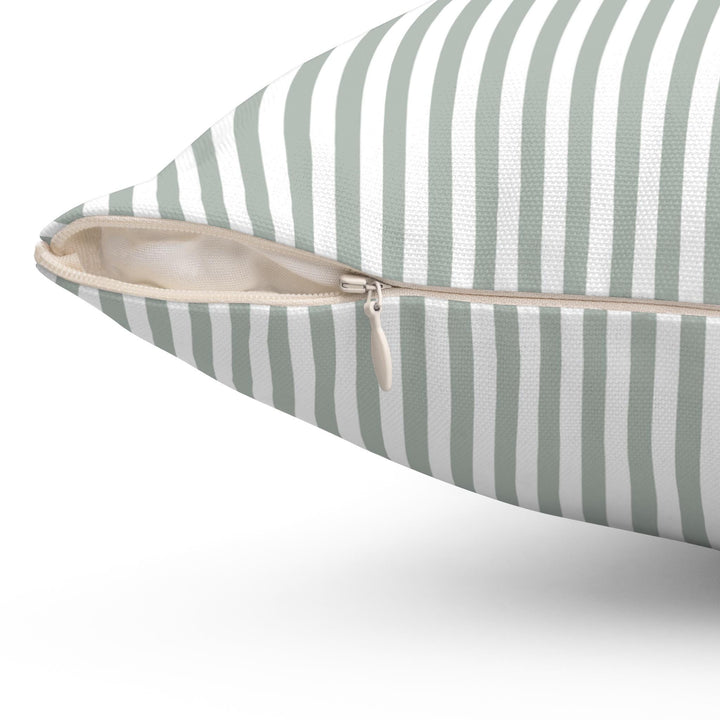 Sage Green Striped Decorative Pillow - SB Paperie