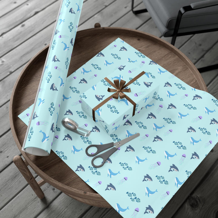 Shark & Whale Wrapping Paper - SB Paperie