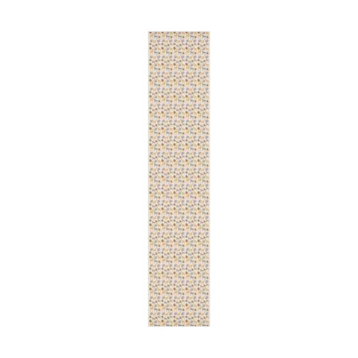 Light beige wrapping paper with safari animals, zebra, lion, giraffe, elephants for birthday wrapping paper