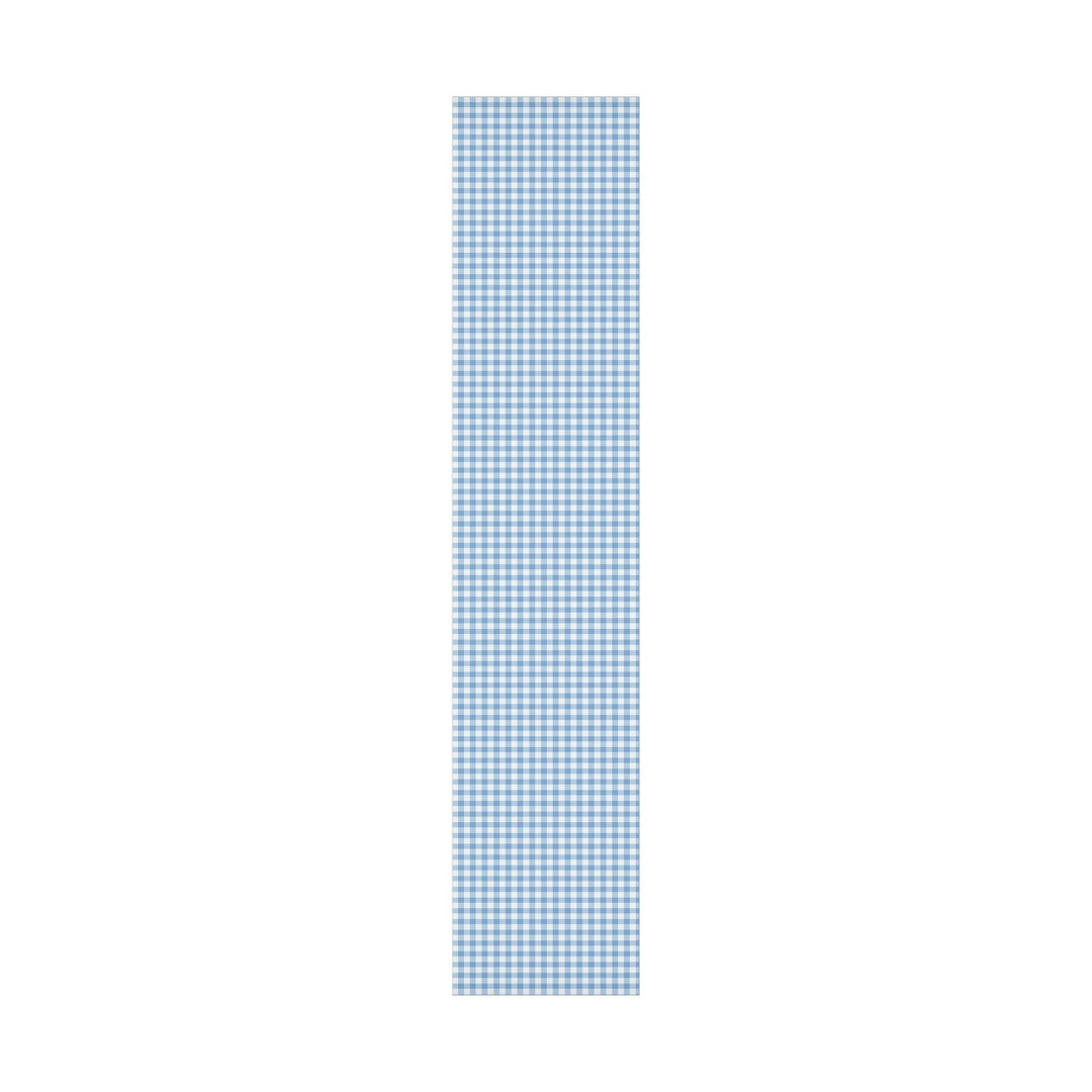 Light blue gingham check pattern wrapping paper- elegant and chic and classic