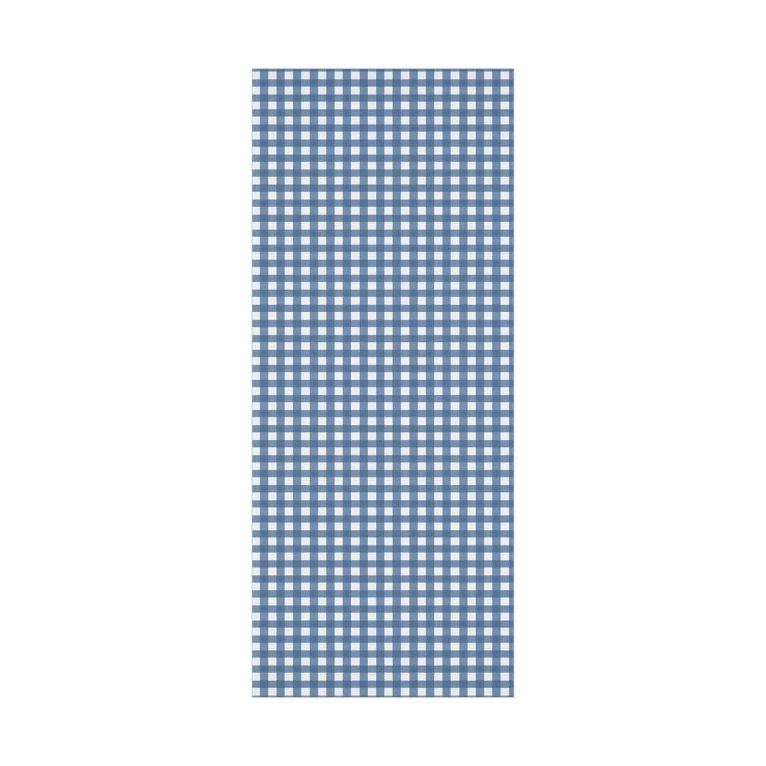 French Blue colored gingham wrapping paper- elegant and fresh