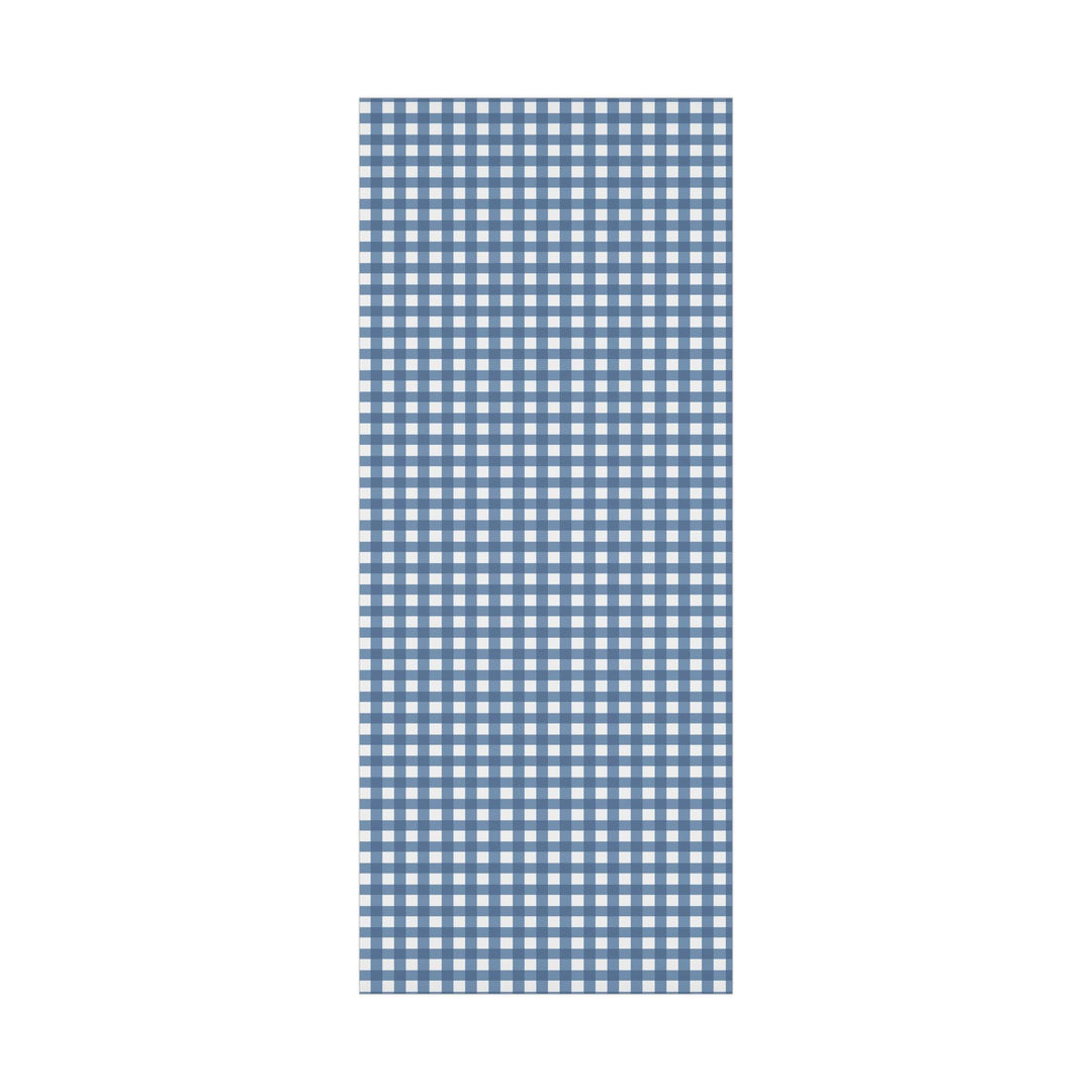 French Blue colored gingham wrapping paper- elegant and fresh