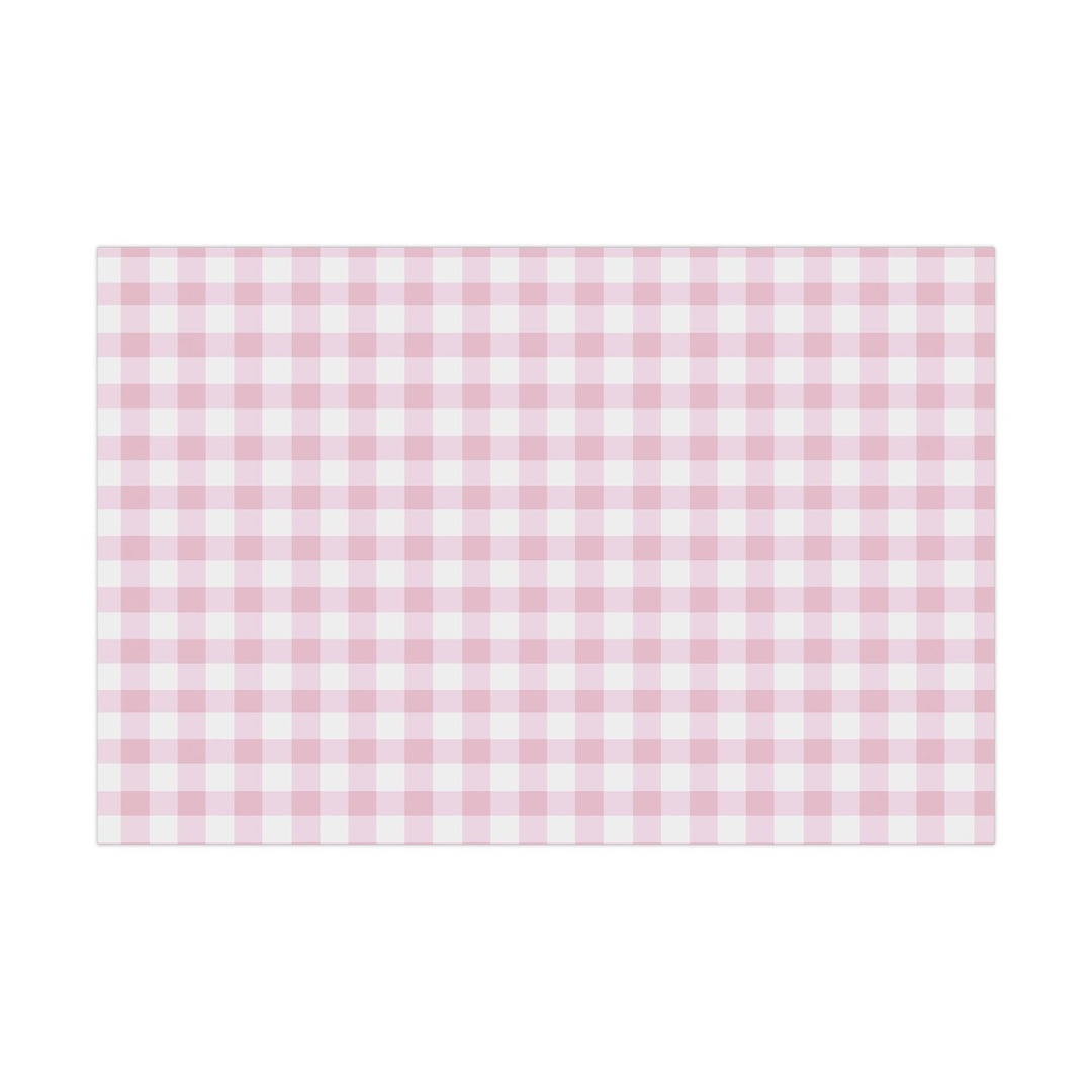 Light pink gingham check patterned wrapping paper- elegant and cute