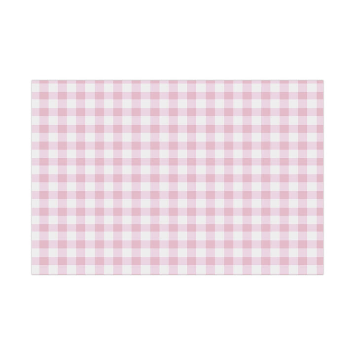 Light pink gingham check patterned wrapping paper- elegant and cute