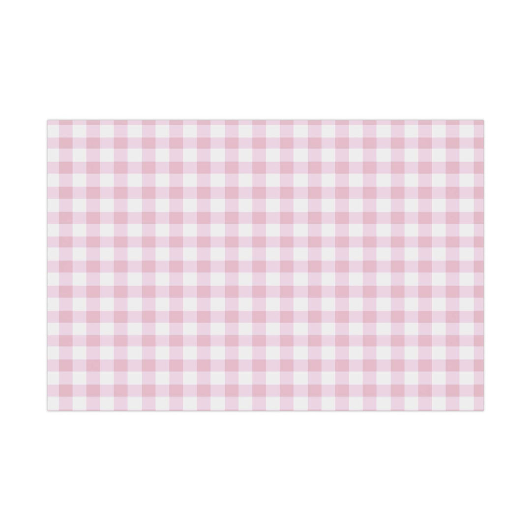 Light pink gingham check patterned wrapping paper- elegant and cute