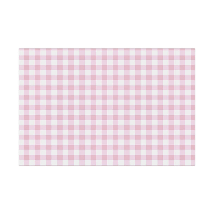 Light pink gingham check patterned wrapping paper- elegant and cute