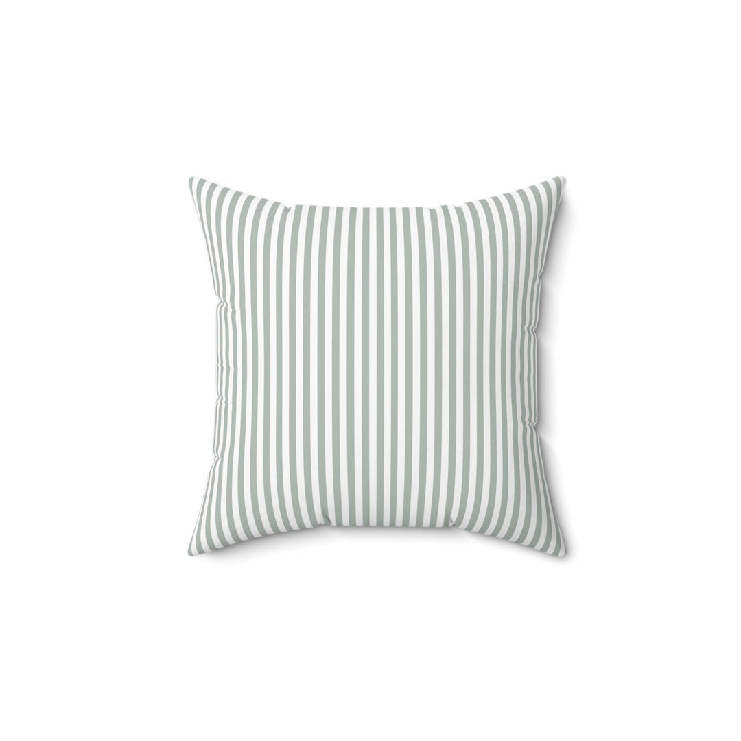 Sage Green Striped Decorative Pillow - SB Paperie