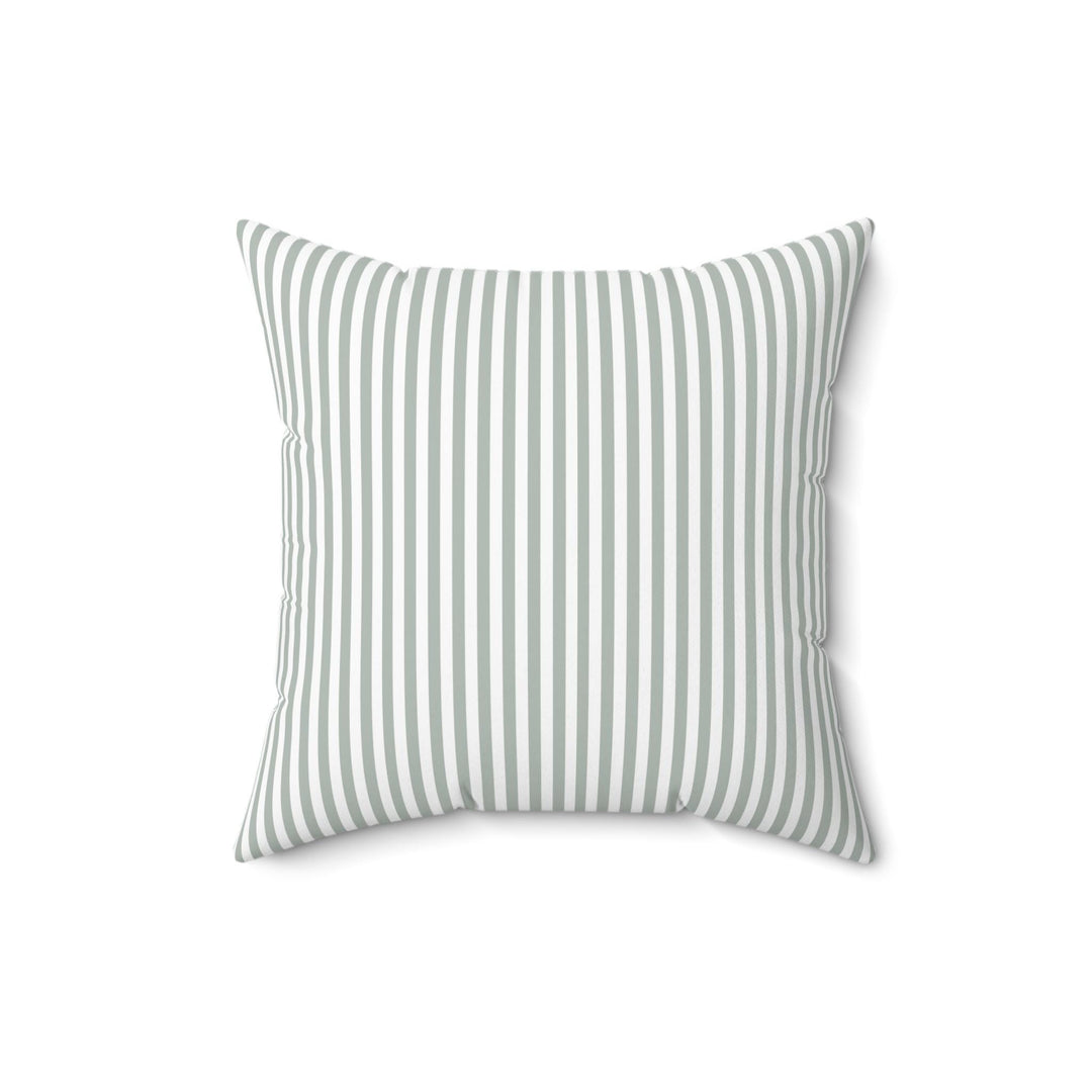 Sage Green Striped Decorative Pillow - SB Paperie