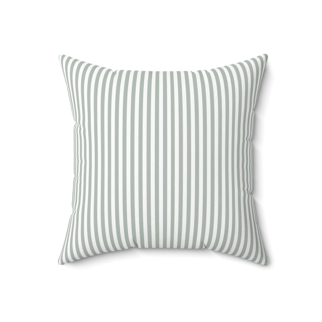 Sage Green Striped Decorative Pillow - SB Paperie