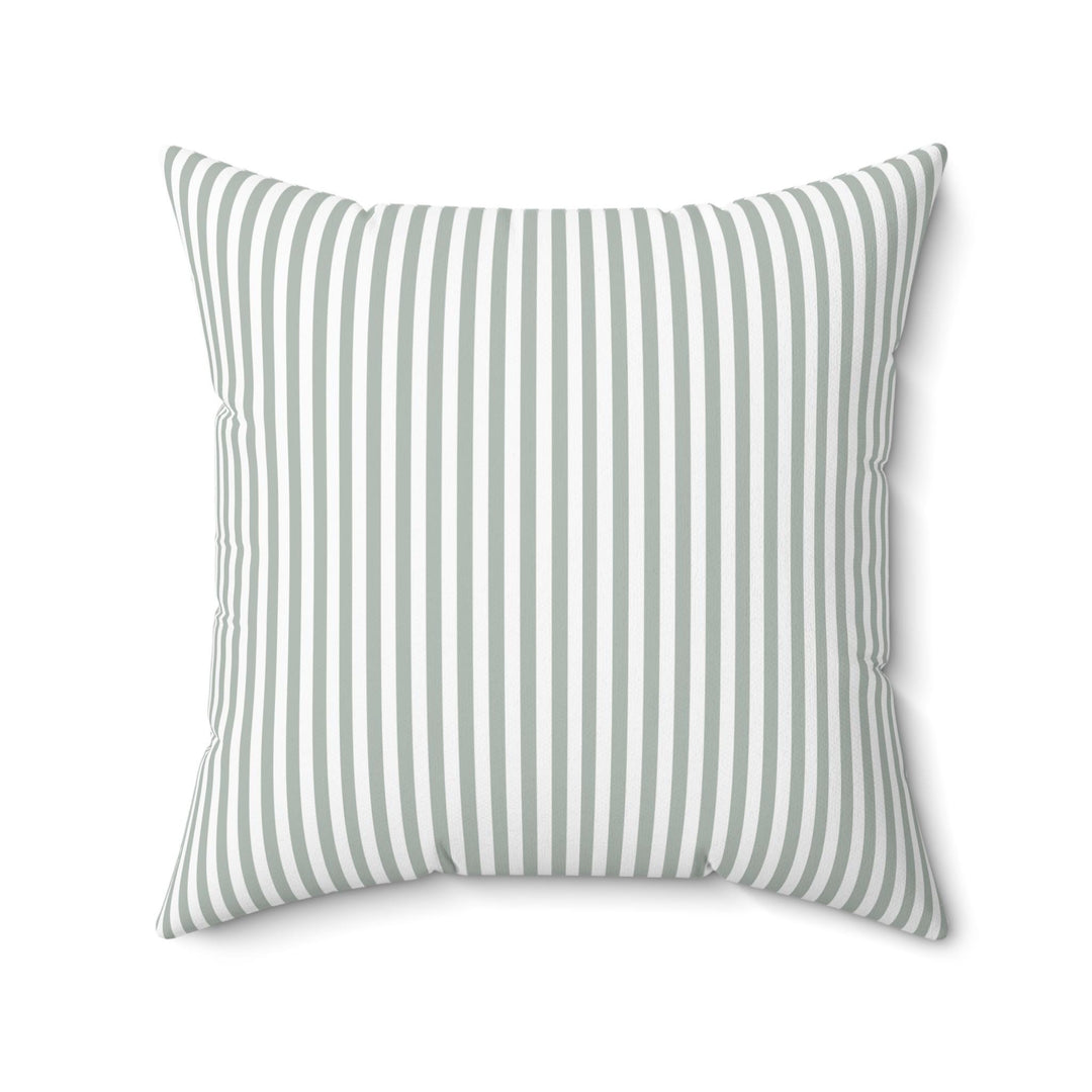 Sage Green Striped Decorative Pillow - SB Paperie