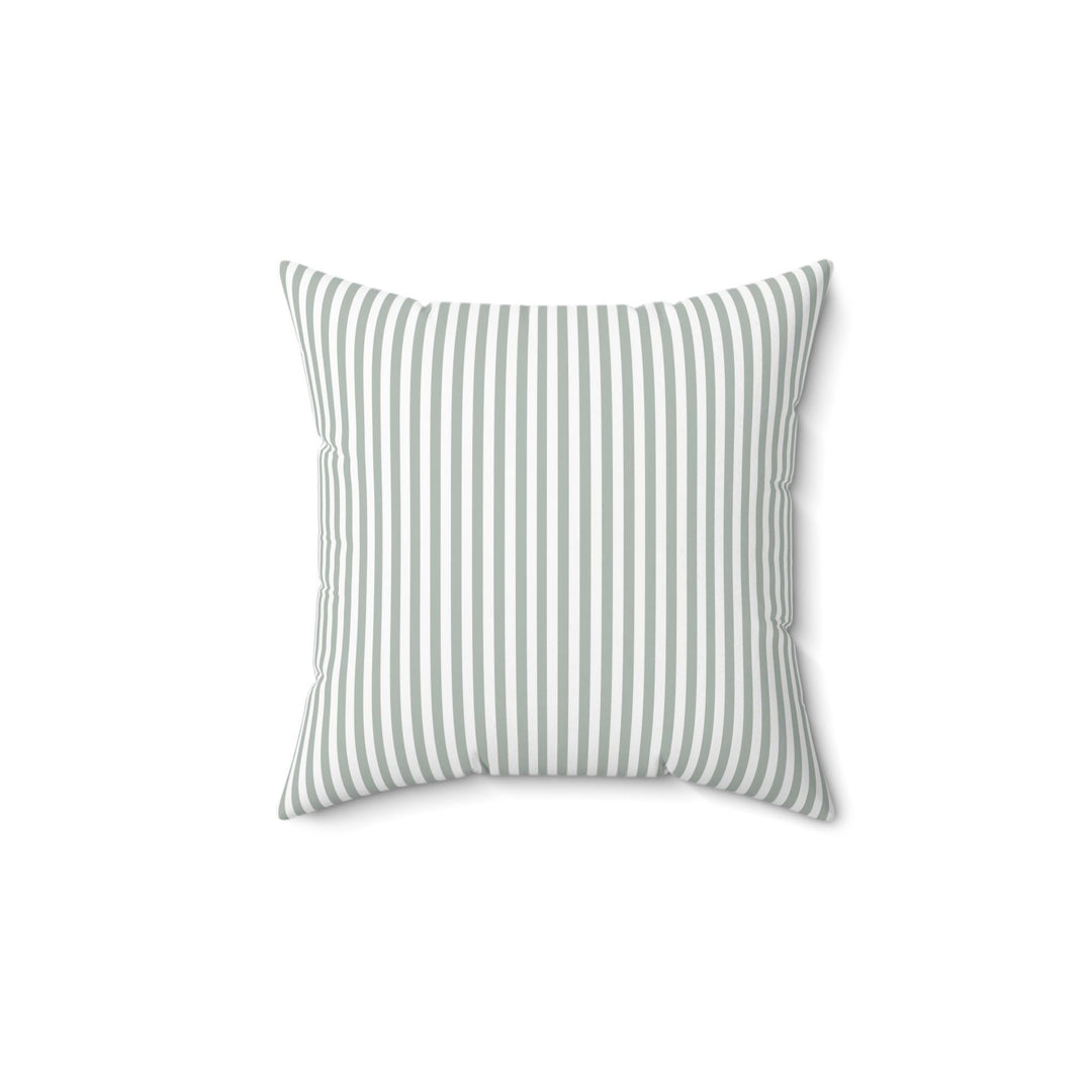 Sage Green Striped Decorative Pillow - SB Paperie