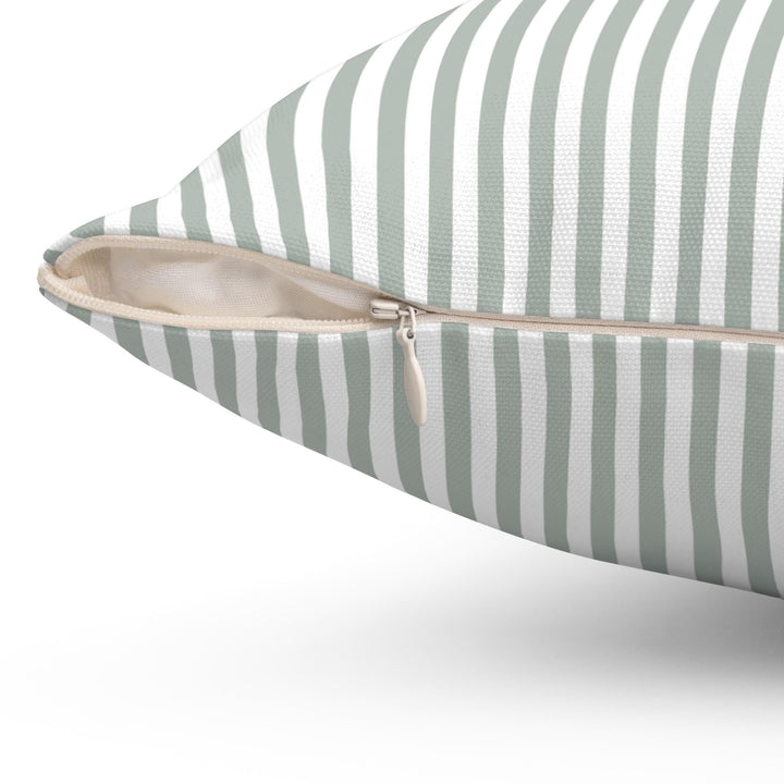 Sage Green Striped Decorative Pillow - SB Paperie