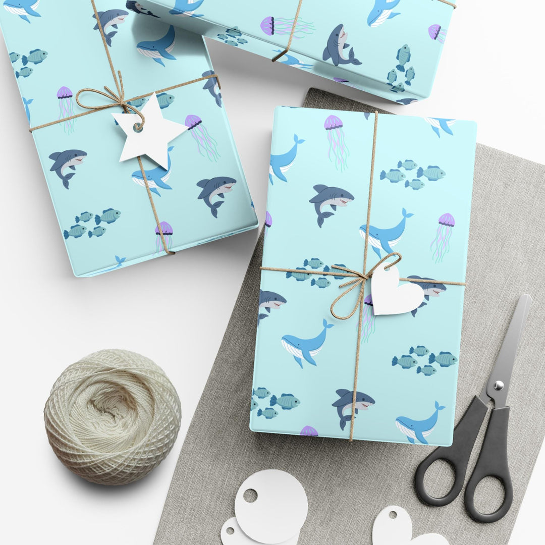 Shark & Whale Wrapping Paper - SB Paperie