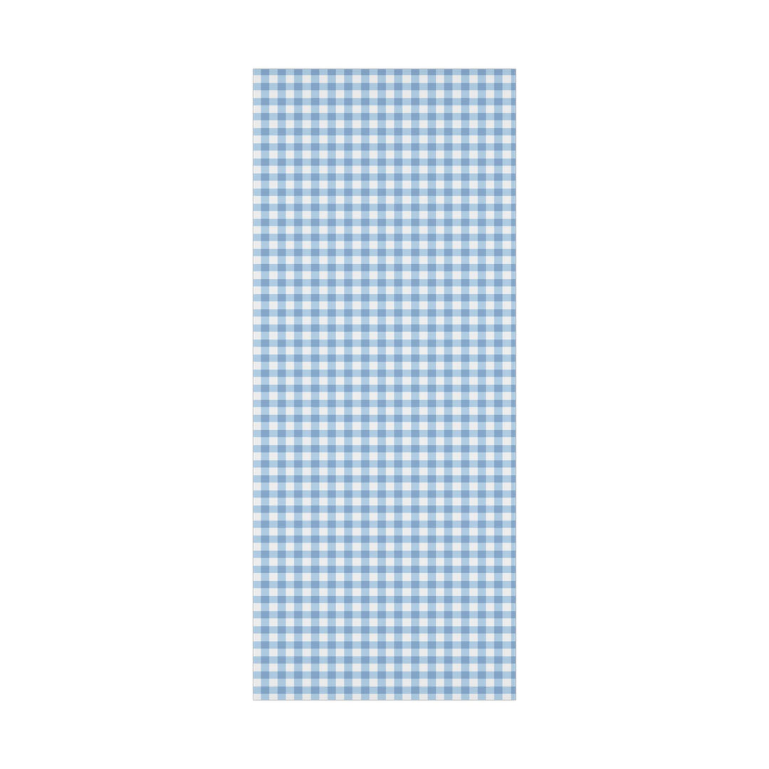 Light blue gingham check pattern wrapping paper- elegant and chic and classic