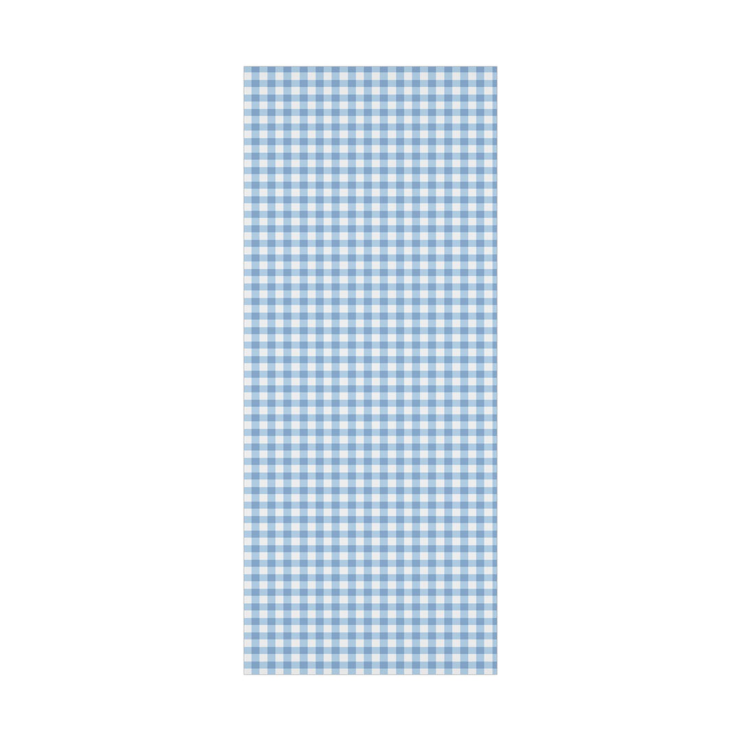 Light blue gingham check pattern wrapping paper- elegant and chic and classic