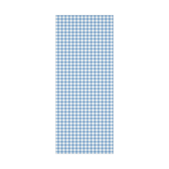 Light blue gingham check pattern wrapping paper- elegant and chic and classic