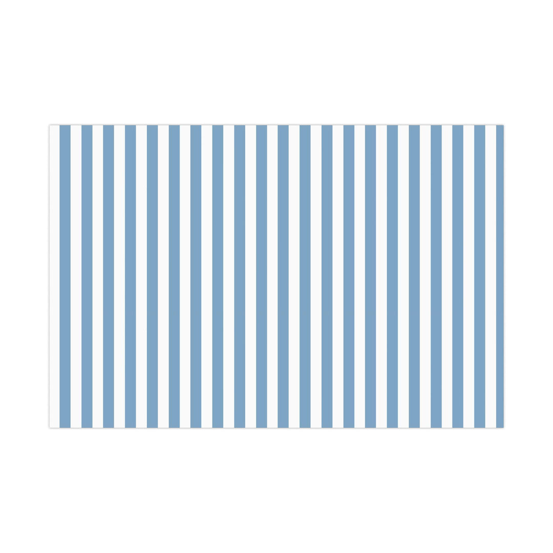 French Blue Striped Wrapping Paper