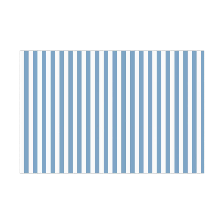 French Blue Striped Wrapping Paper