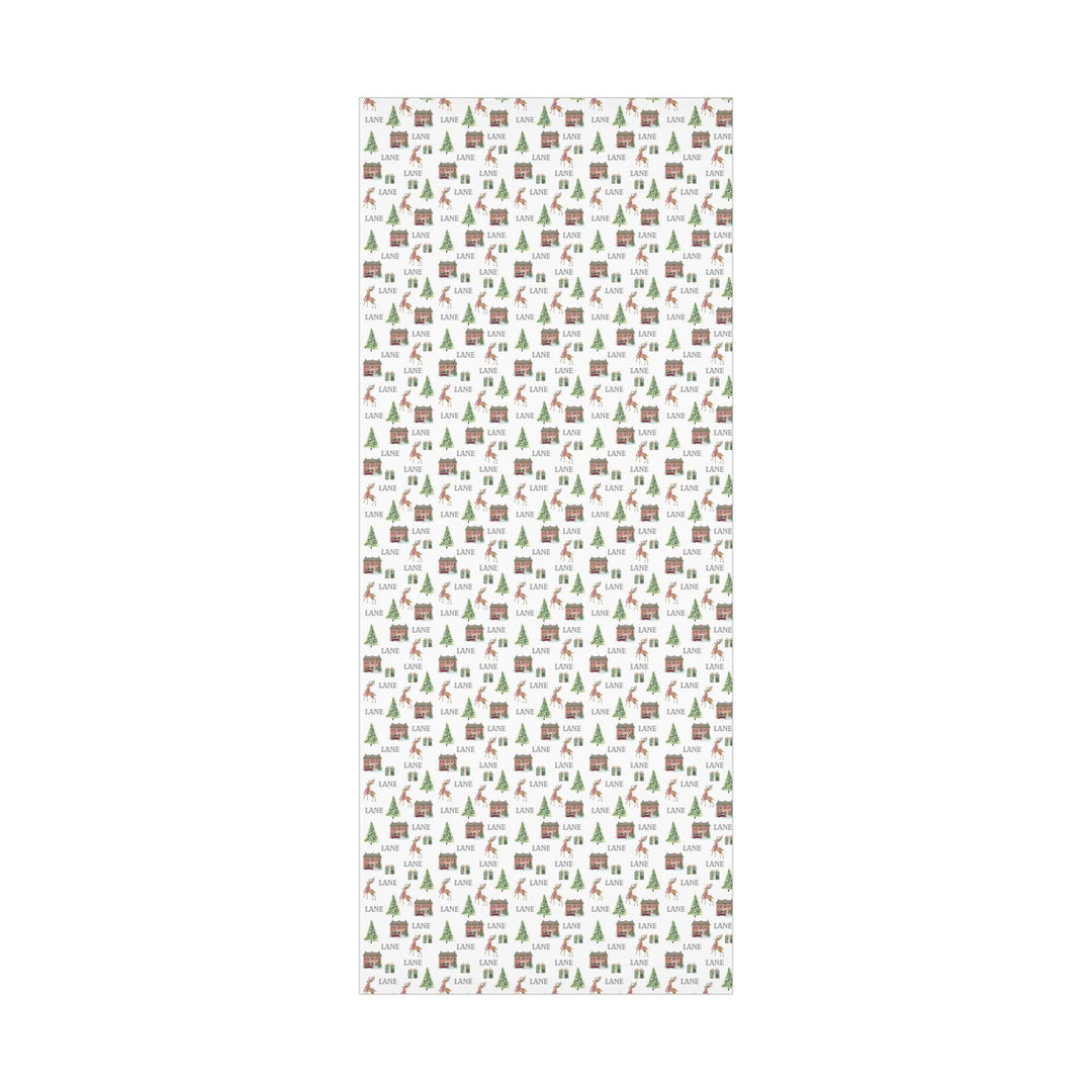 Christmas At Home Personalized Wrapping Paper - SB Paperie