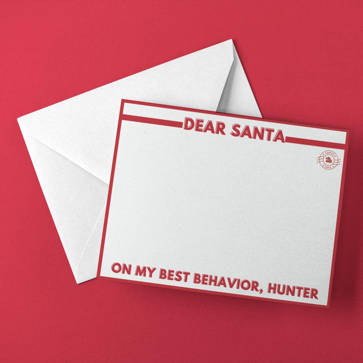 Letters to Santa Claus Boxed Set of 10 Custom Stationery Cards w/ Envelopes - SB Paperie