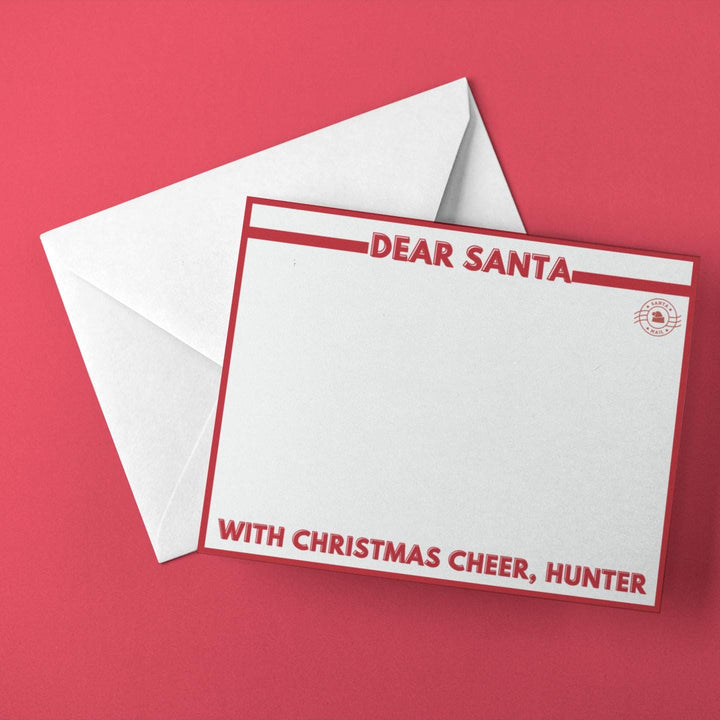 Letters to Santa Claus Boxed Set of 10 Custom Stationery Cards w/ Envelopes - SB Paperie