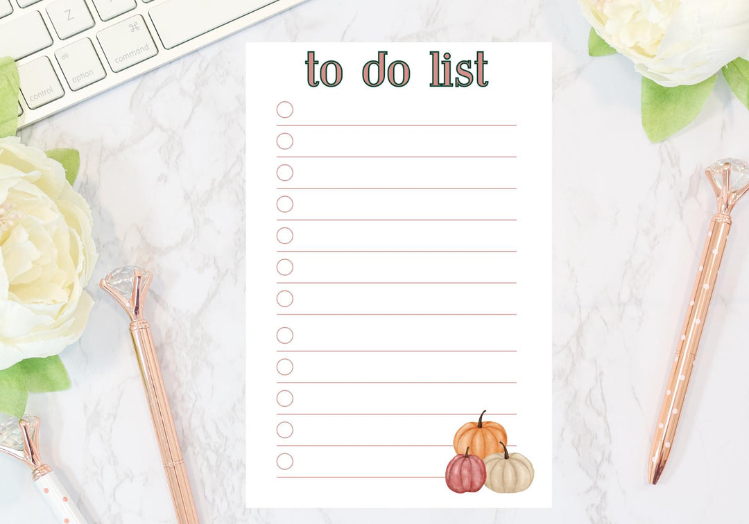 Personalized Pumpkin To-Do List Notepad - SB Paperie