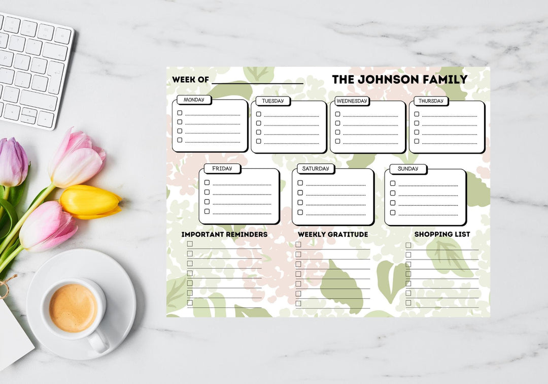 Personalized Weekly Planner Notepad - SB Paperie