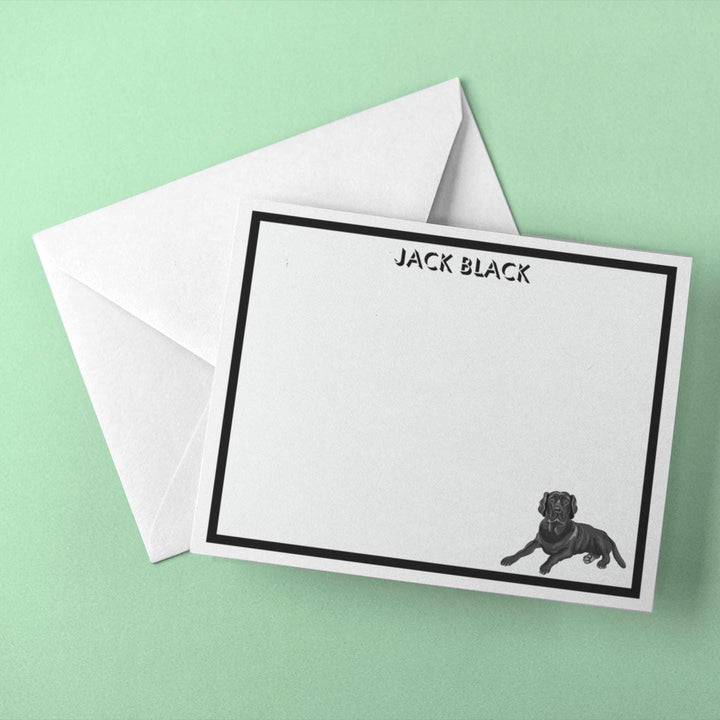 Black Lab Boxed Set of 10 Stationery - SB Paperie