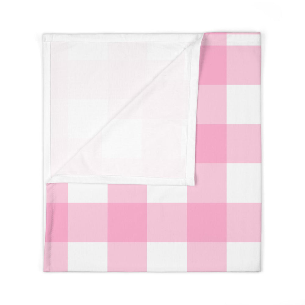 Pink Gingham Personalized Baby and Toddler Blanket - SB Paperie