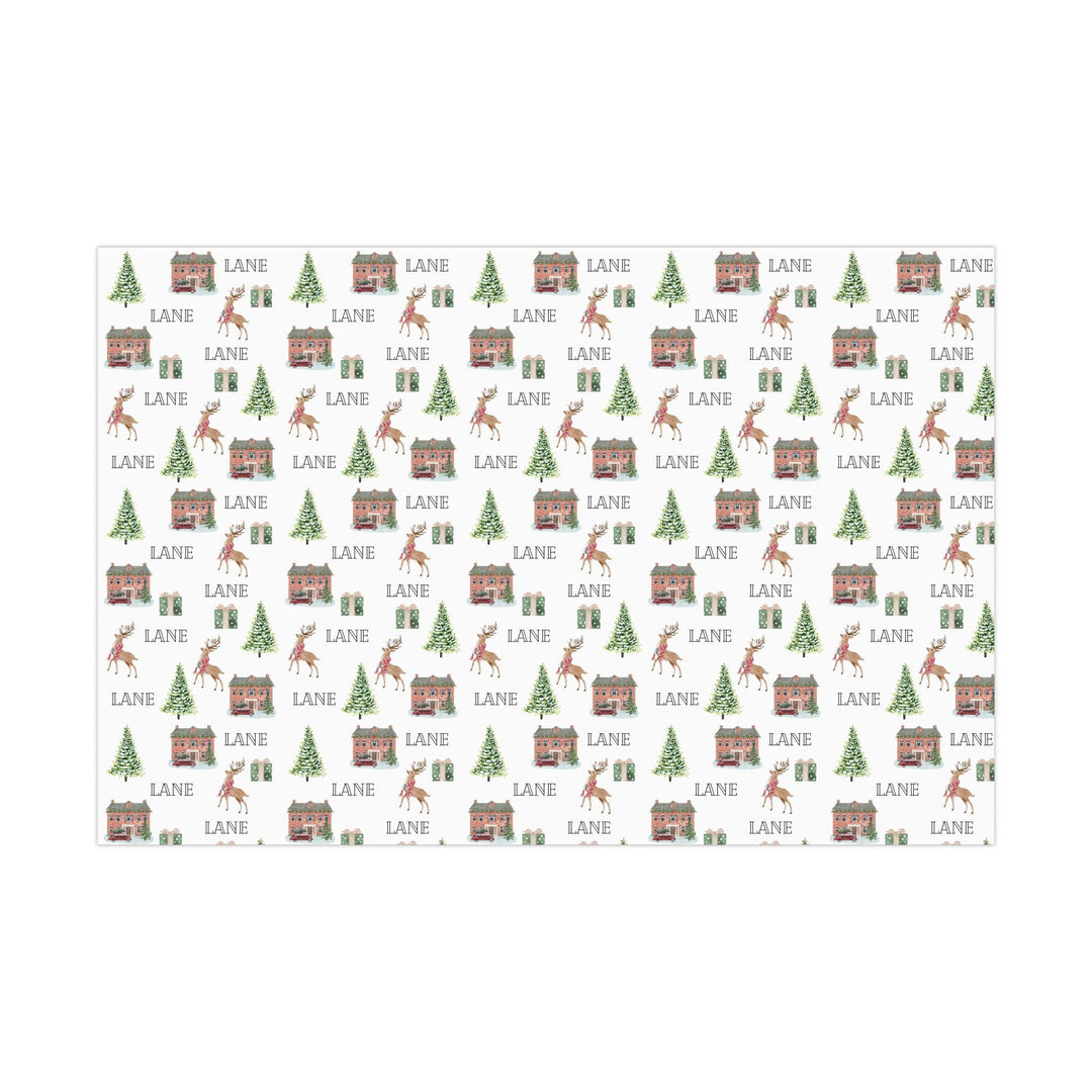 Christmas At Home Personalized Wrapping Paper - SB Paperie