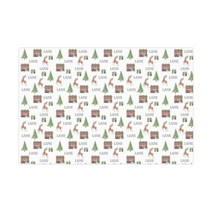 Christmas At Home Personalized Wrapping Paper - SB Paperie