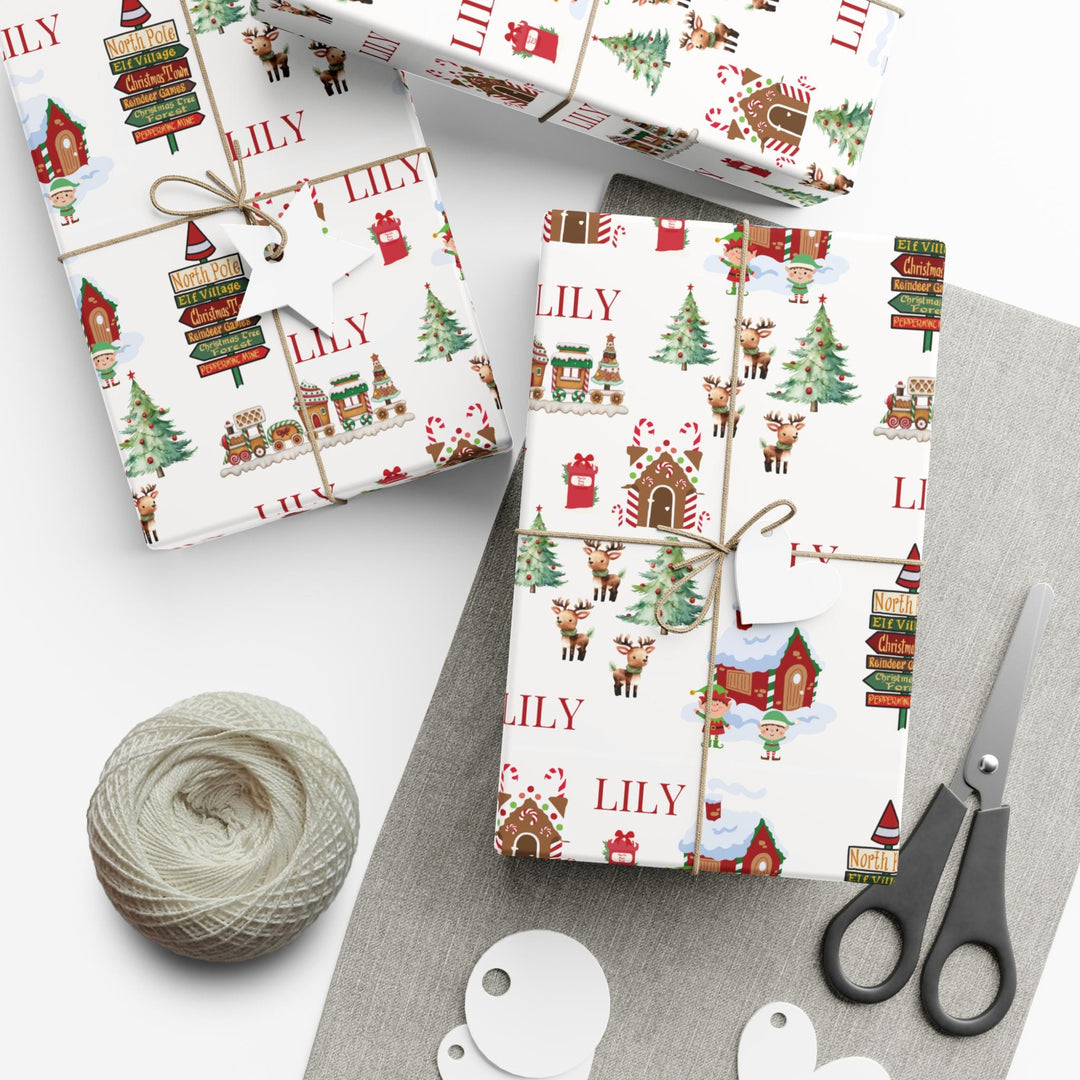 Personalized North Pole Wrapping Paper - SB Paperie