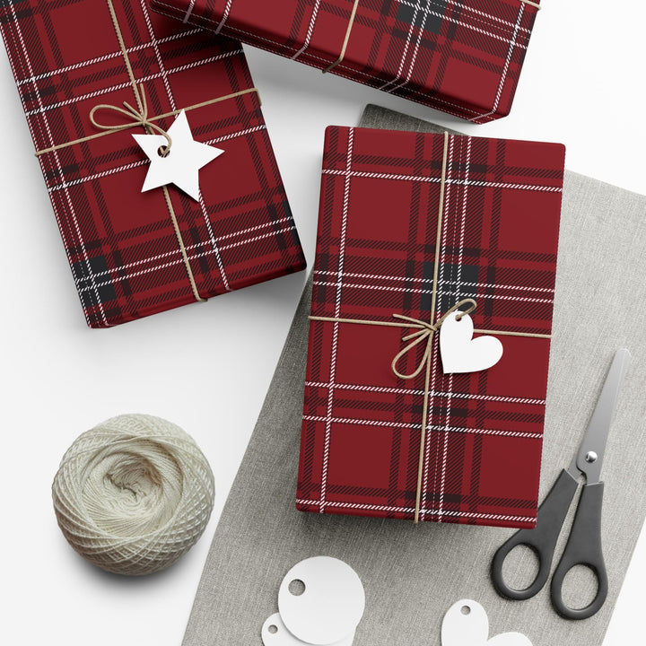 Traditional Red Plaid Wrapping Paper - SB Paperie