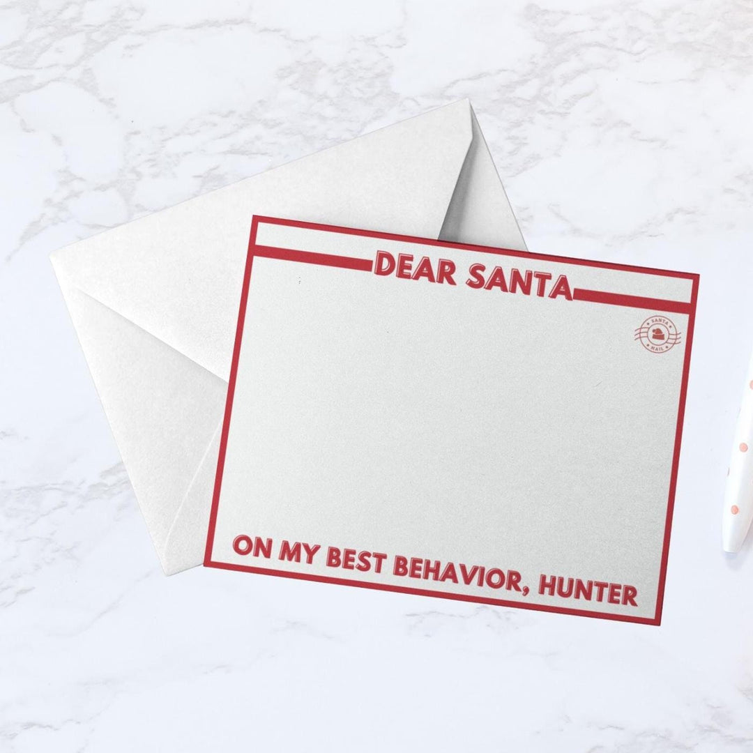 Letters to Santa Claus Boxed Set of 10 Custom Stationery Cards w/ Envelopes - SB Paperie