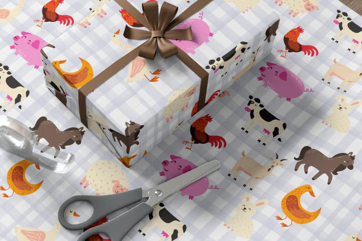 Farm Animals Wrapping Paper