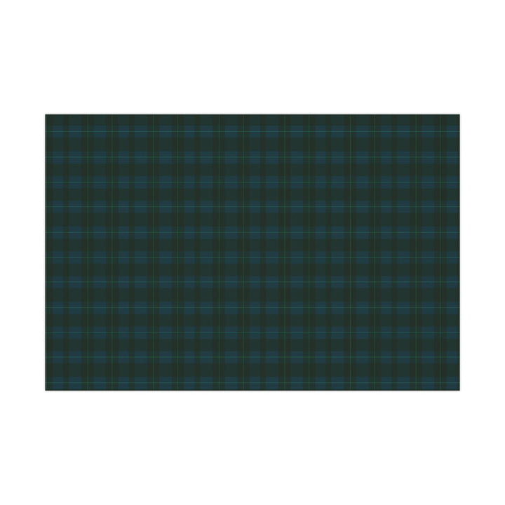 blue and green plaid pattern wrapping paper, elegant and understated