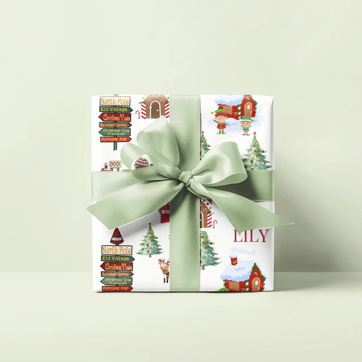 Personalized North Pole Wrapping Paper - SB Paperie