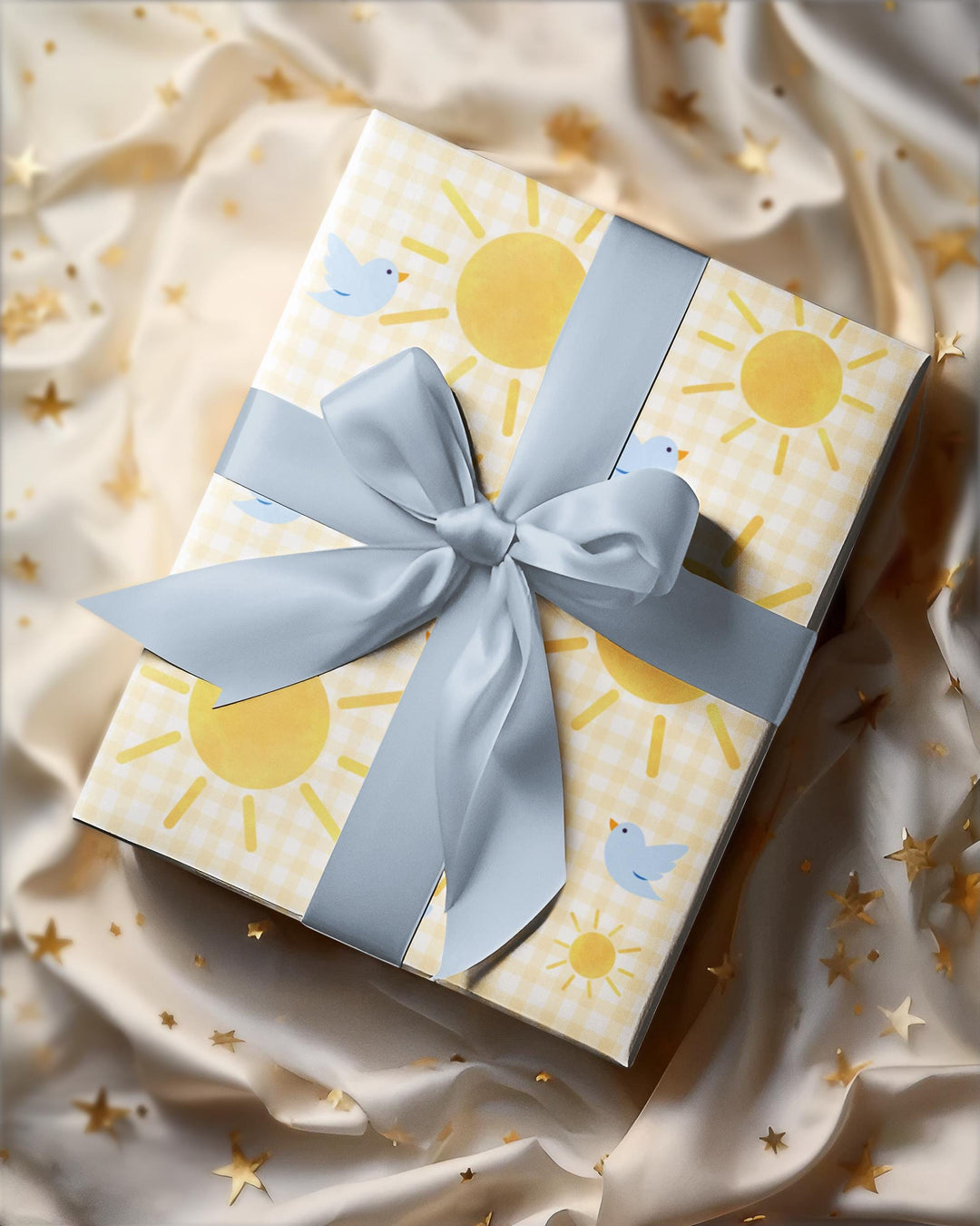 Sunshine & Gingham Wrapping Paper