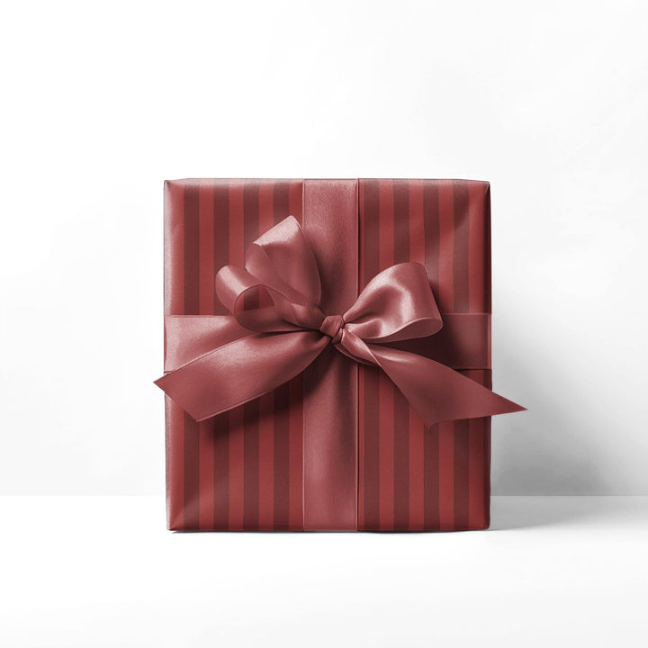 Red Striped Holiday Wrapping Paper - SB Paperie