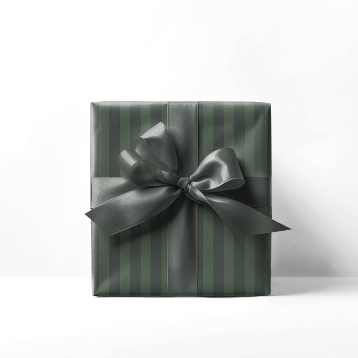 green stripes and dark green stripes wrapping paper