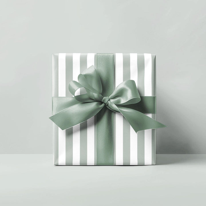 Light Green Striped Wrapping Paper