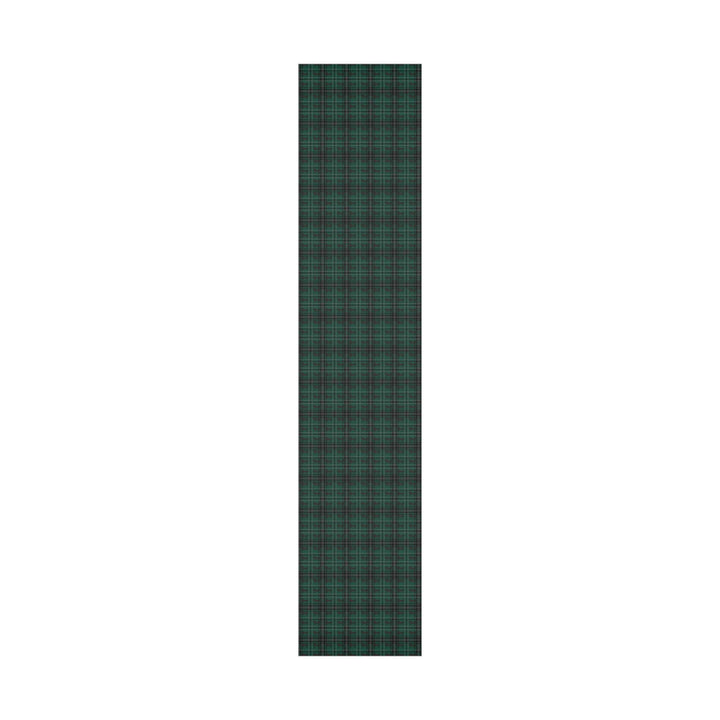 Green plaid with brown horse graphics wrapping paper