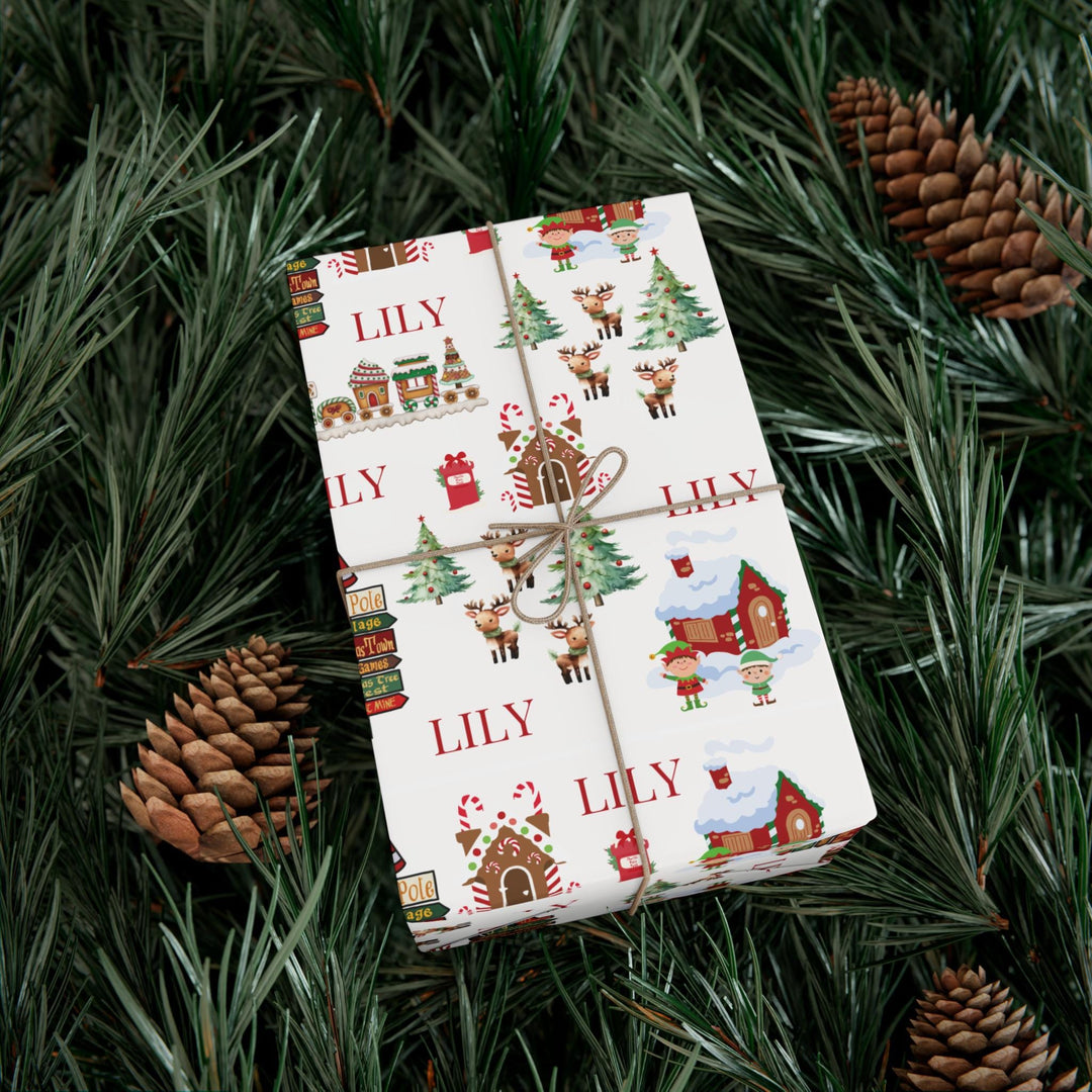 Personalized North Pole Wrapping Paper - SB Paperie