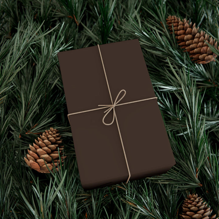 Espresso brown chocolate Solid color wrapping paper