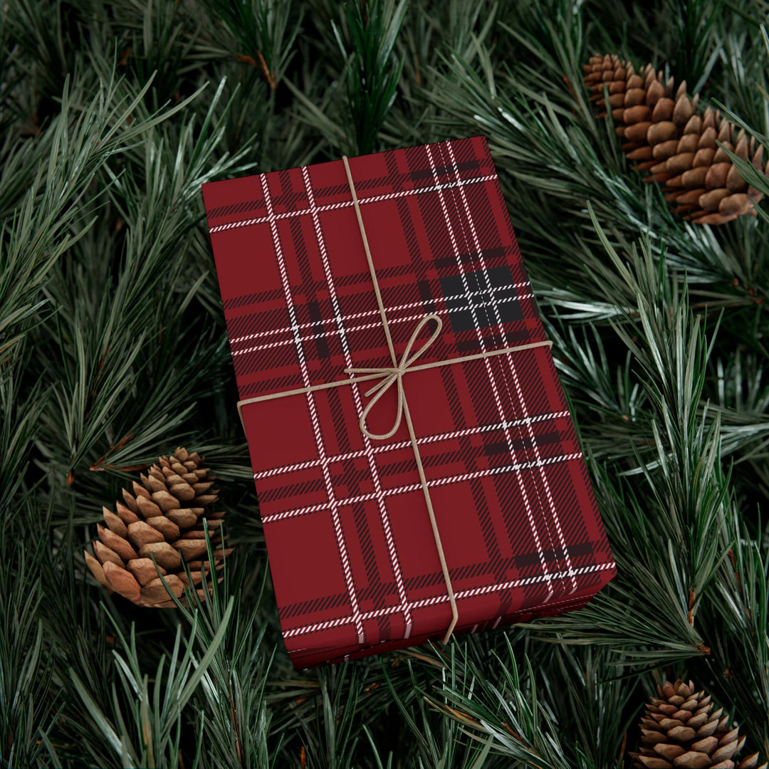 Traditional Red Plaid Wrapping Paper - SB Paperie