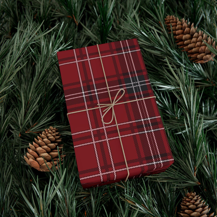 Traditional Red Plaid Wrapping Paper - SB Paperie