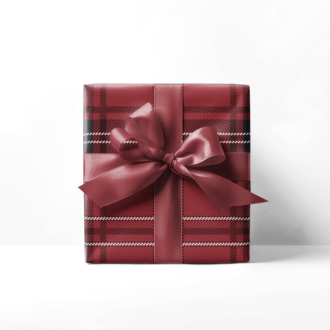 Traditional Red Plaid Wrapping Paper - SB Paperie