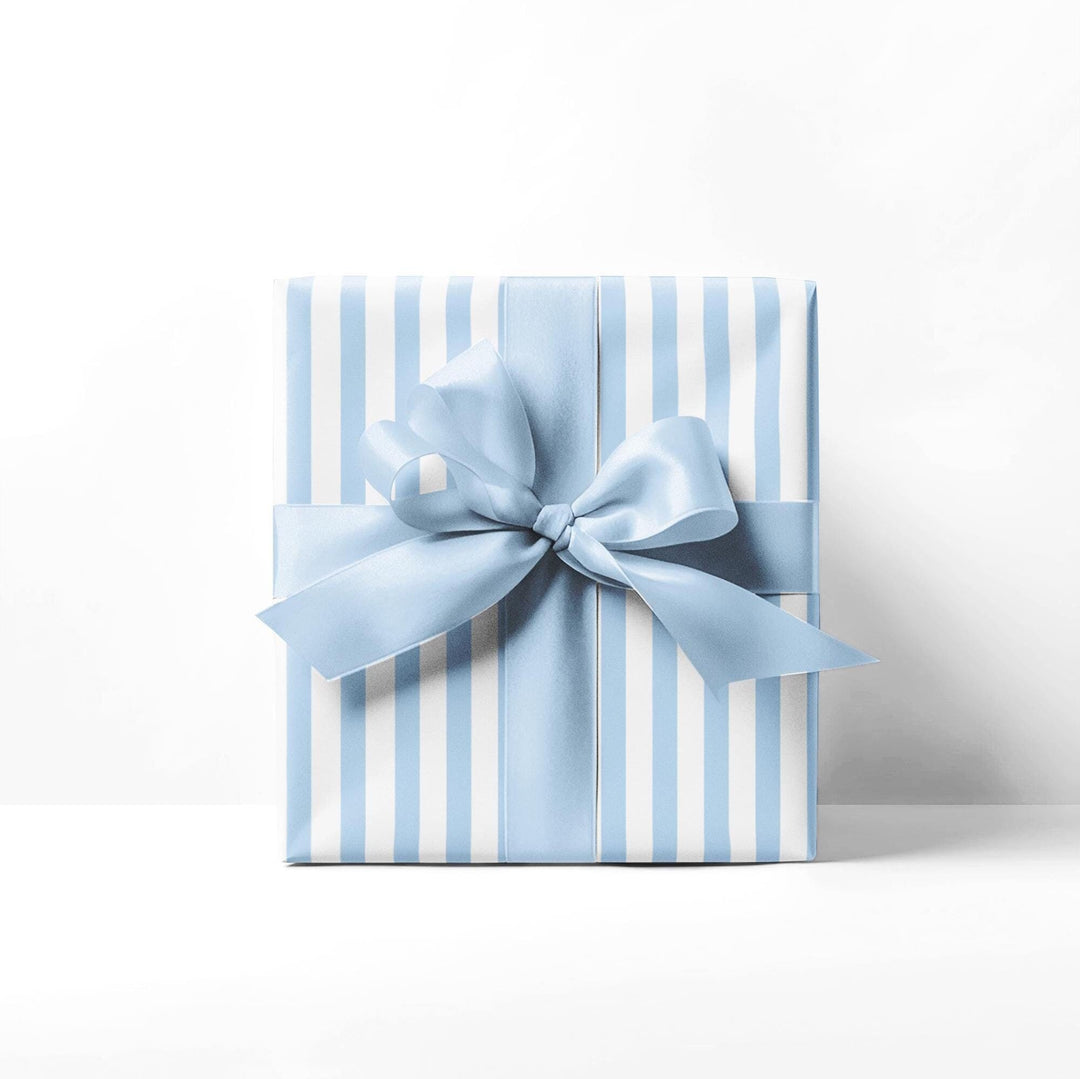 Light blue stripes on white background. Elegant Wrapping paper!